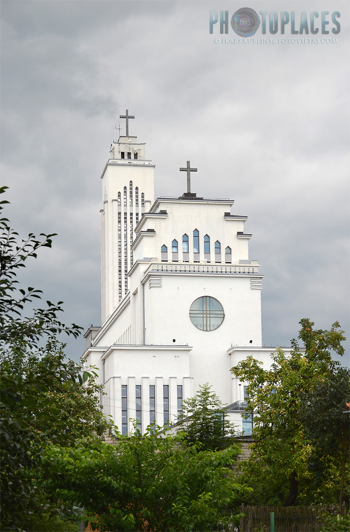 Christ's Resurrection church in Kaunas from backside