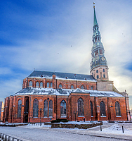 Riga Saint Peter's church from side