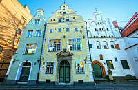 Three Brothers medieval buildings in Riga Old Town